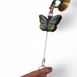 Butterfly Keychain with ID Attchment